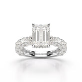 7.26 CT Emerald Shape Lab Diamond Ring